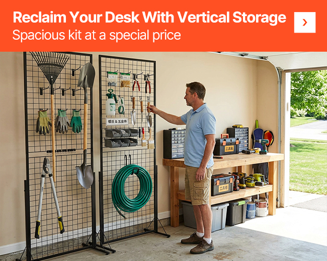 Reclaim Your Desk With Vertical Storage