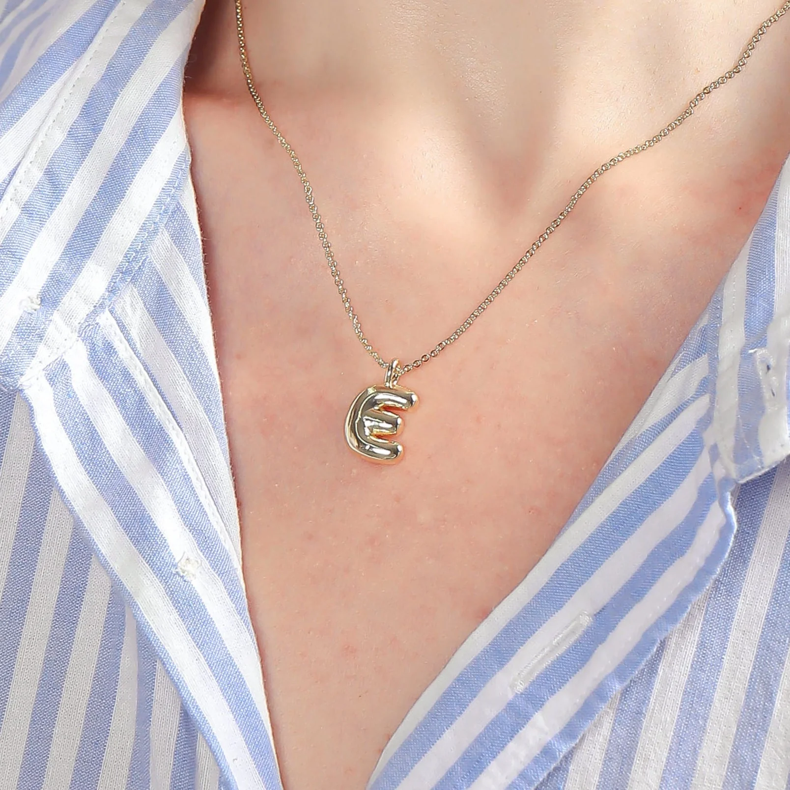 Image of Bubble Initial Necklace