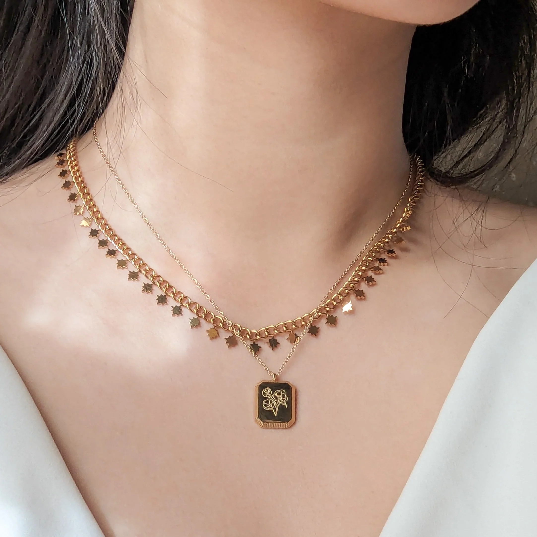 Image of Birth Month Flower Necklace