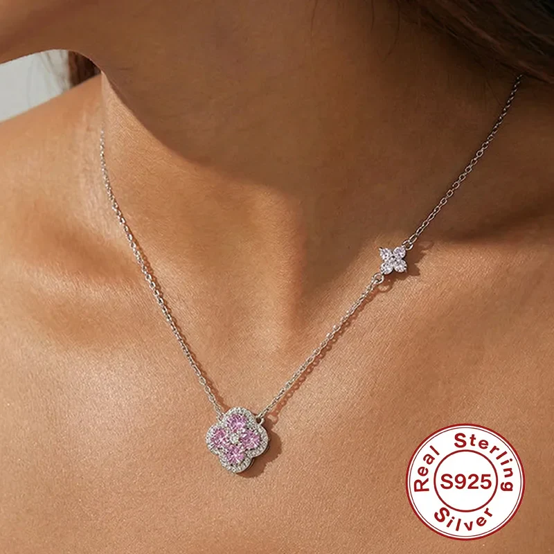 Sterling Silver Clover Pendant Necklace