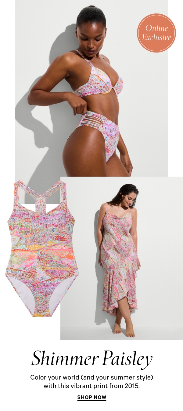 Online Exclusive  Beach Lace  Flirt with feminine lace texture and bohemian wood-colored beads like it’s 2016 again. 