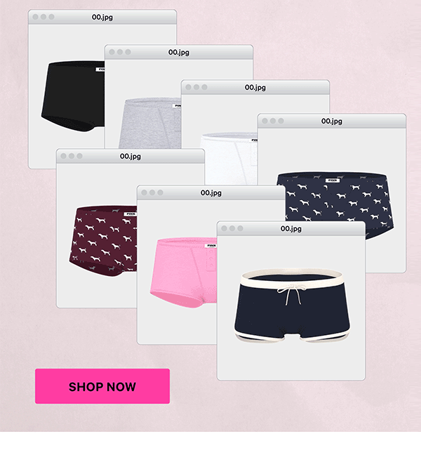 NEW Cotton Dorm Boyshort Panties    Our cutest and comfiest take on the full-coverage style, it’s what you’ll be lounging (and living) in all semester. 