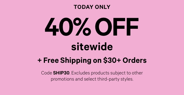 Today Only • Member Exclusive     Extra 10% Off Your Total Purchase     Log in to your VS & PINK Rewards account to redeem. No code required. Excludes select third-party styles.    Join for FREE >     Today Only    40% Off Sitewide    + Free Shipping on $30+ Orders    No code required. Excludes products subject to other promotions and select third-party styles.  