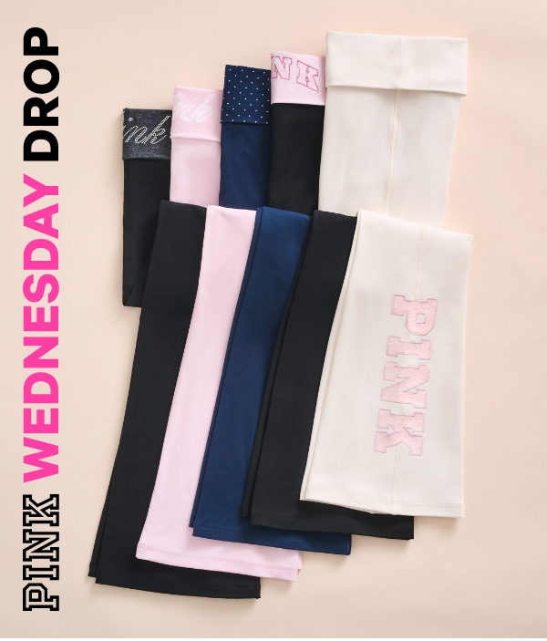 [PINK Wednesday Drop lock up]&nbsp;&nbsp;Check back—new styles land weekly.&nbsp;Iconic Flares Just Wanna Have FunAnd they're serving girly energy while they're at it with NEW shine, pearls (!), and more.Shop the Drop> 