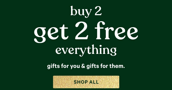 Buy 2, Get 2 Free Everything.