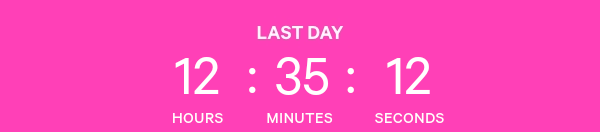 Last day. Countdown Timer.