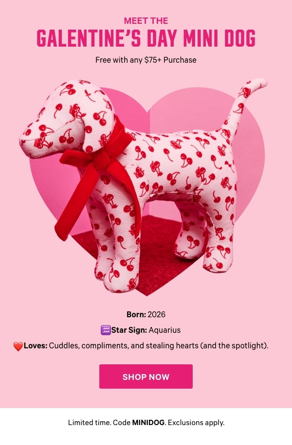 Galentine's Day Mini Dog - Shop Now. 