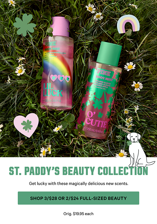 St. Paddy's Beauty Collection - Shop 3 for $28 or 2 for $24 Full Sized Beauty - Shop Now.
