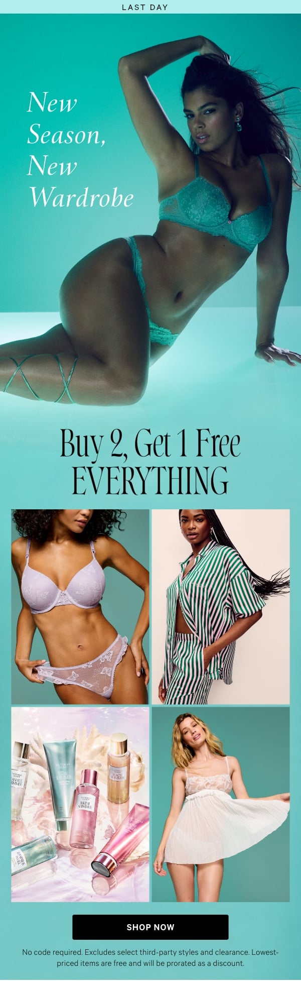 < Limited Time >    New Season, New Wardrobe   Buy 2, Get 1 Free Everything    No code required. Excludes select third-party styles and clearance. Lowest-priced items are free and will be prorated as a discount.   Shop Now > 
