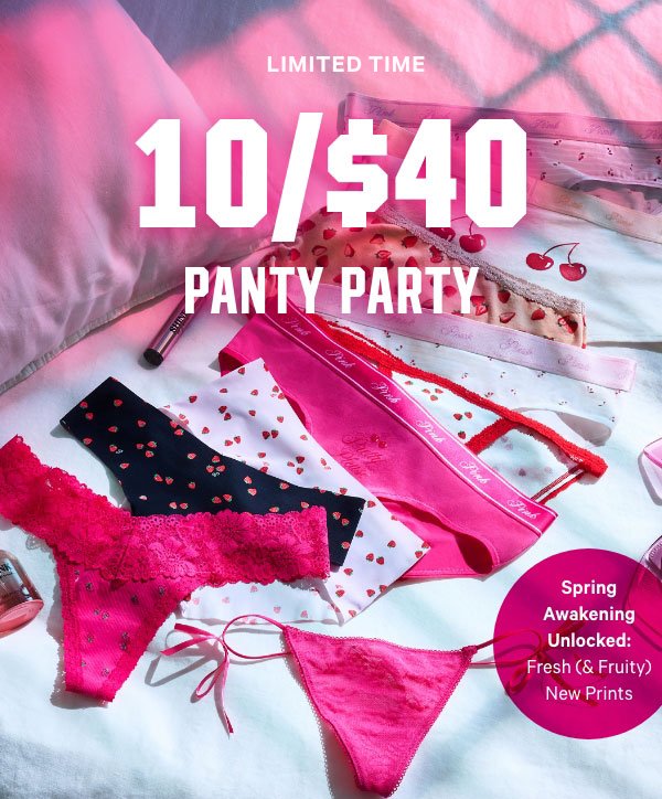 $10 For $40 Panty Party - Shop Now.
