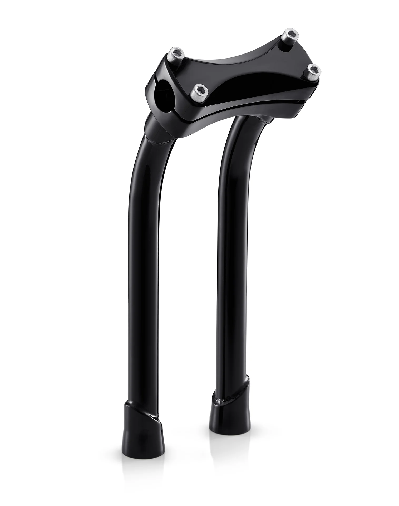 Image of Viking Warlock 12" Pullback Handlebar Risers for Harley Dyna Street Bob FXDB/I Gloss Black