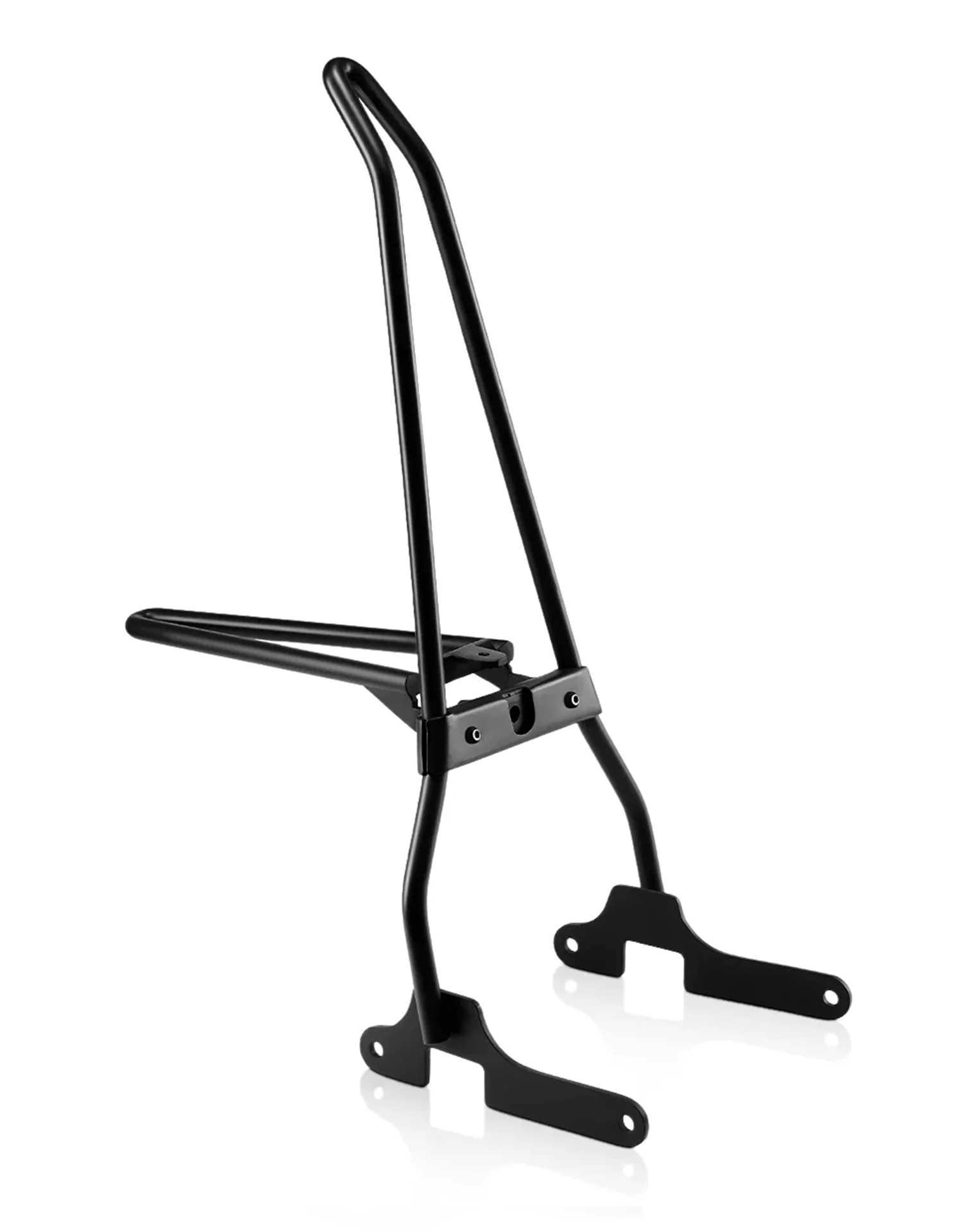 Image of Iron Born Blade 25" Sissy Bar with Foldable Luggage Rack for Harley Sportster 883 Iron XL883N Matte Black