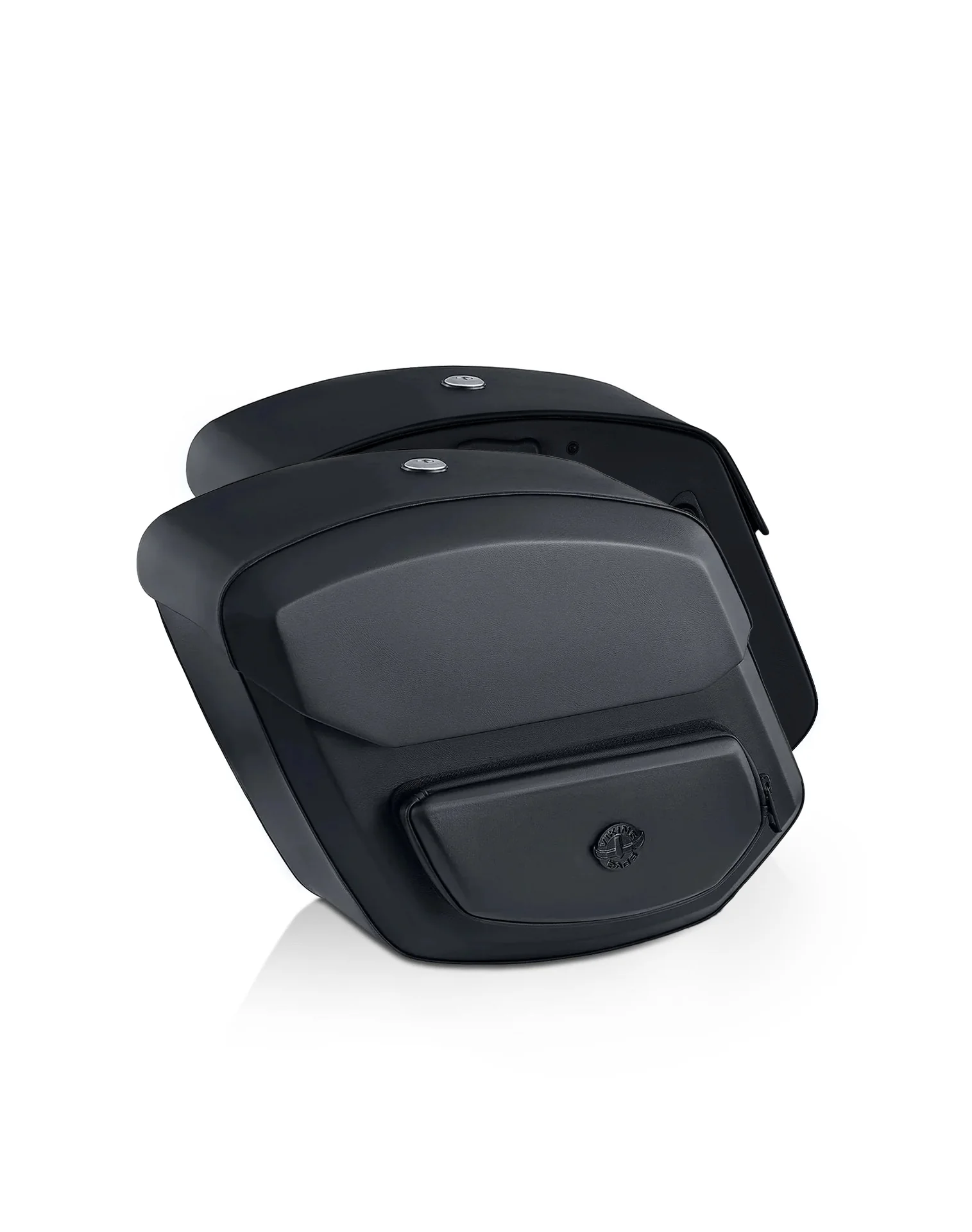 Image of 24L - Ironclad Quick-Mount Medium Indian Scout Bobber Leather Wrapped Hard Saddlebags