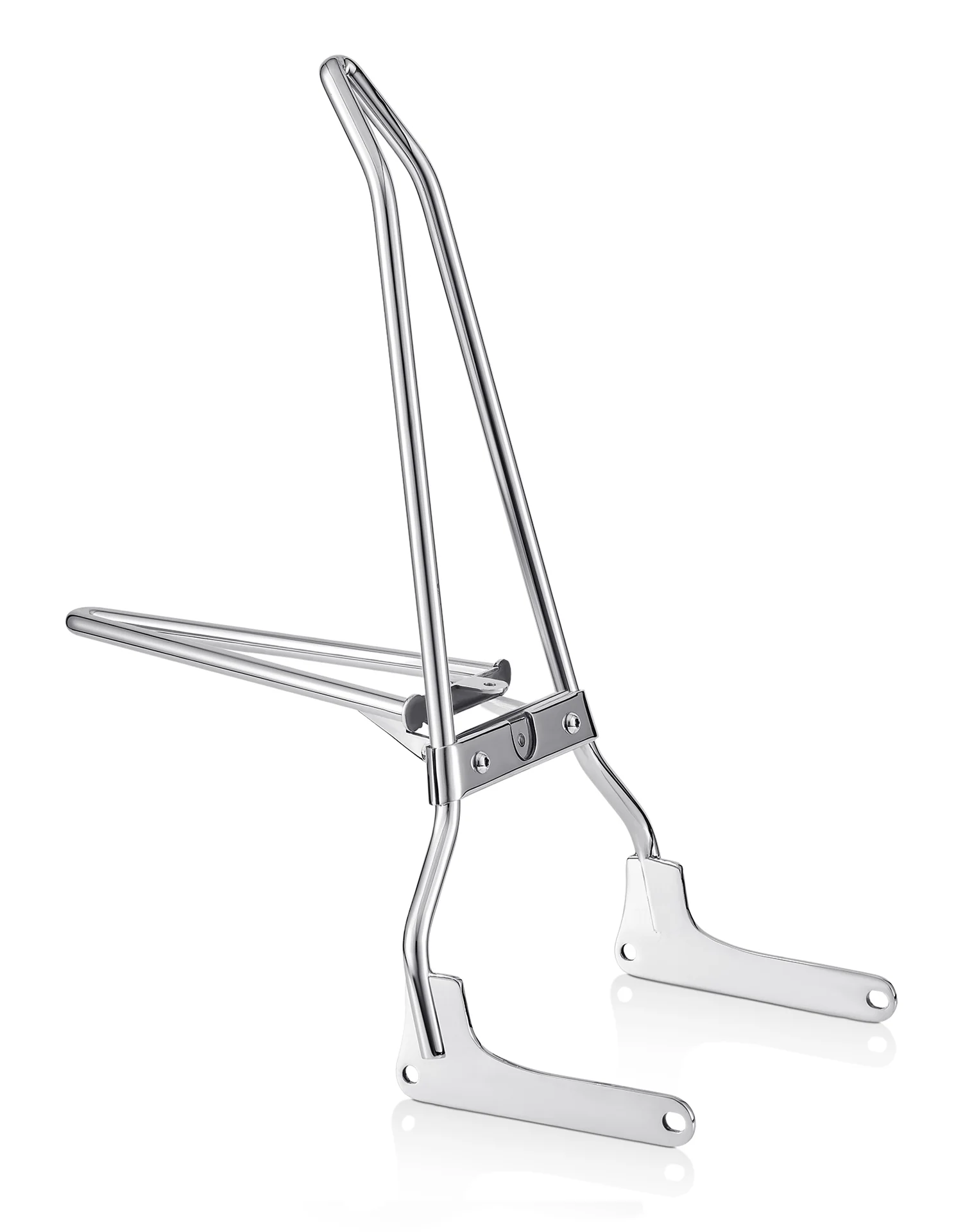 Image of Iron Born Blade 25" Sissy Bar w/ Foldable Luggage Rack for Harley Softail Slim FLSL Chrome