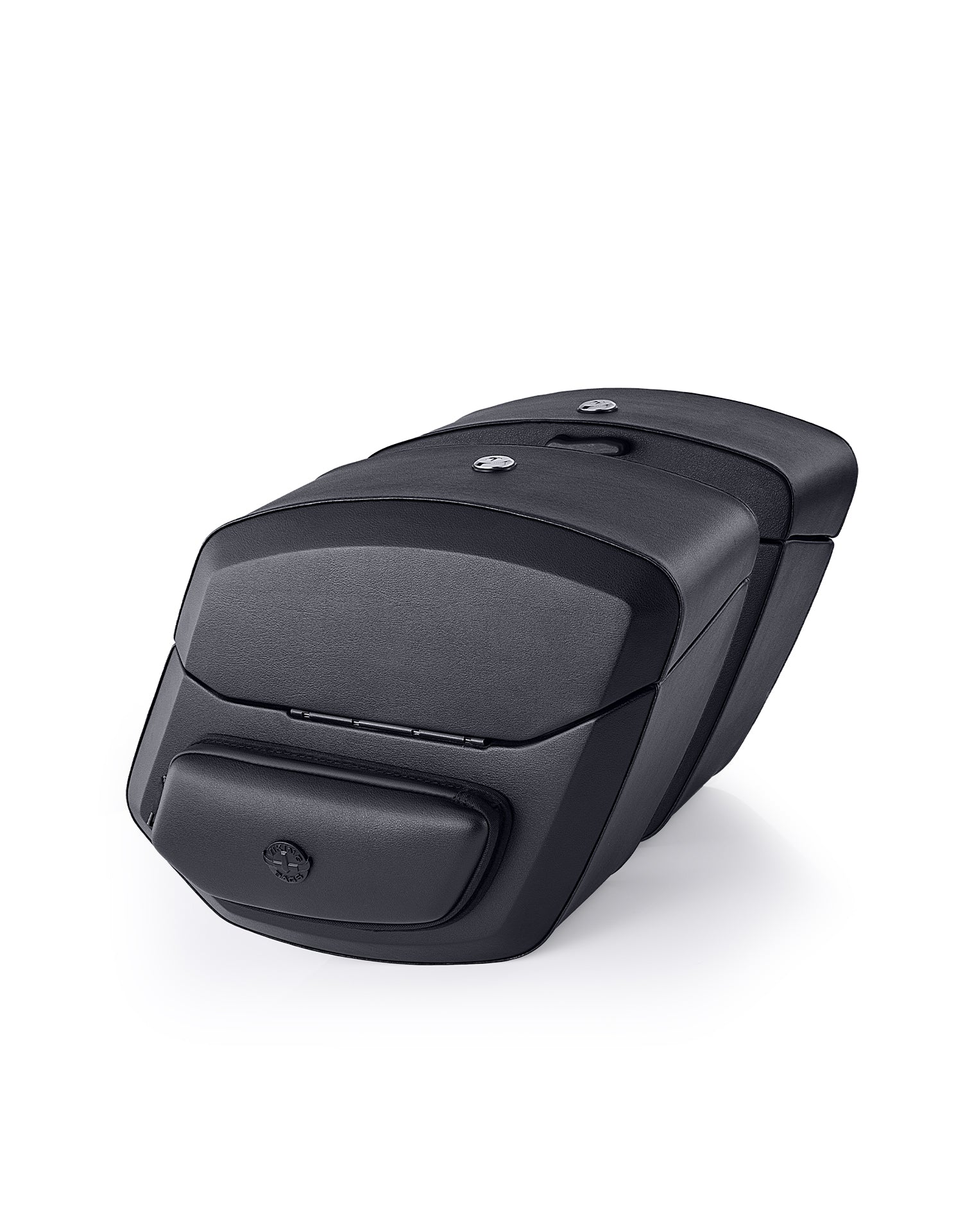 Image of 24L - Ironclad Quick-Mount Medium Honda Rebel 1100 Leather Wrapped Hard Saddlebags