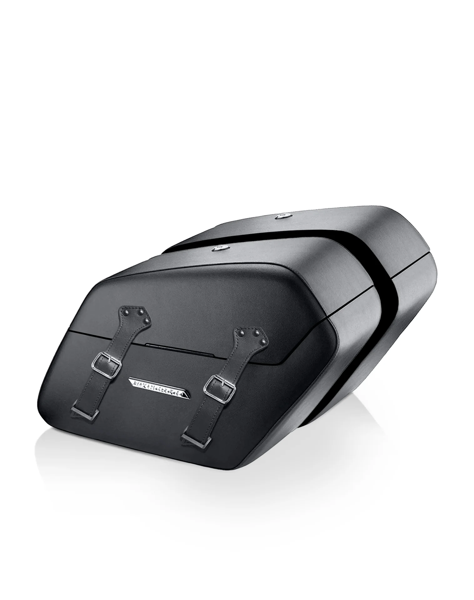 Image of 42L - Baldur Extra Large Kawasaki Vulcan S VN650 Leather Wrapped Motorcycle Hard Saddlebags