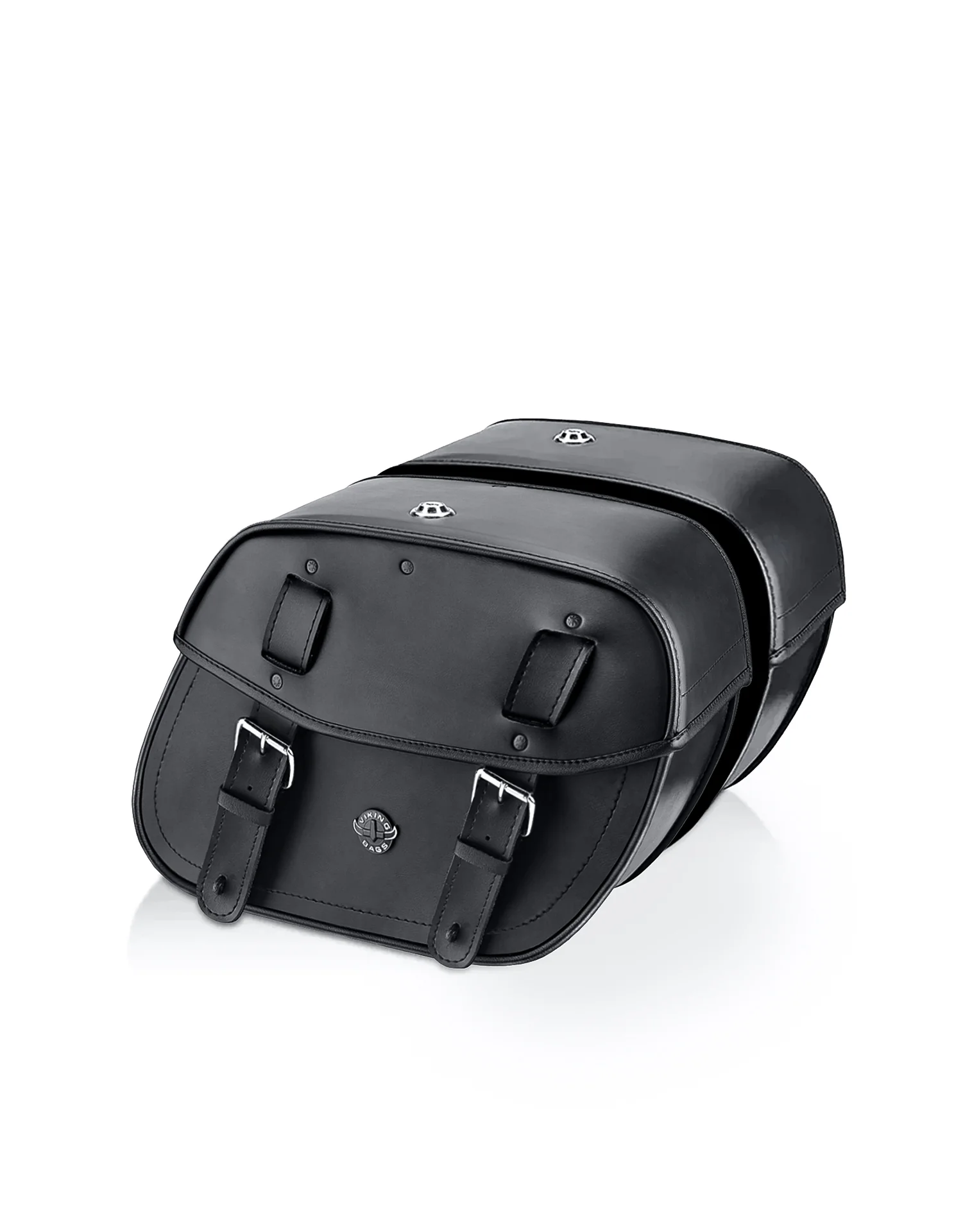 Image of 25L - Arch Large Shock Cutout Leather Motorcycle Saddlebags for Harley Sportster 883 Iron XL883N