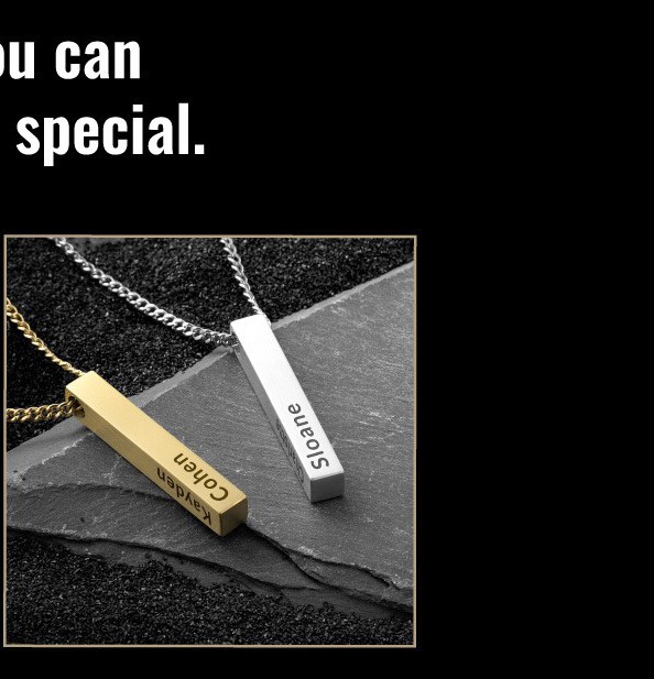 New Engravable Pillar Pendant 