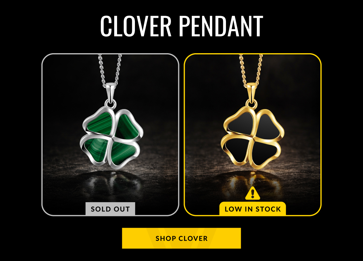 CLOVER PENDANT SOLD OUT LOW IN SOCK SHOP CLOVER