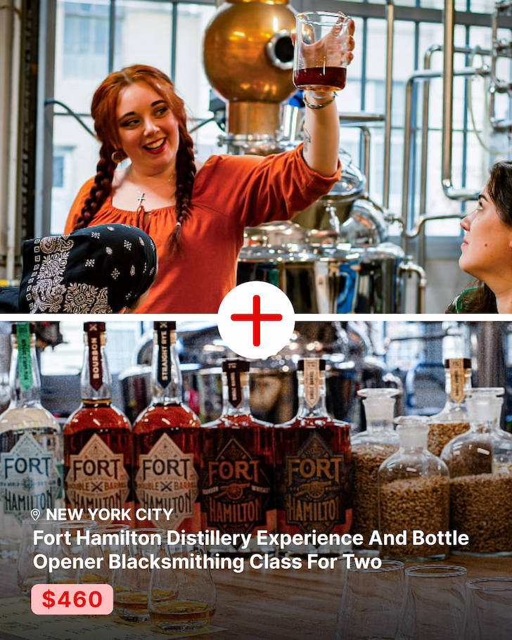 Fort Hamilton Distillery Experience and Bottle Opener Blacksmithing Class for Two