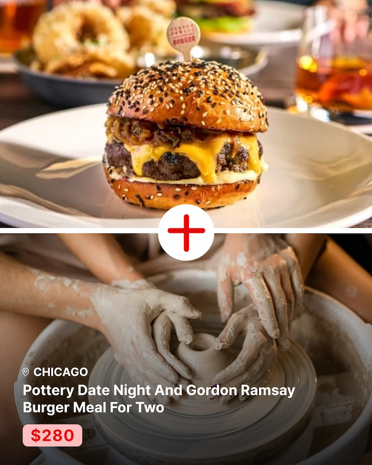Pottery Date Night and Gordon Ramsay Burger Meal for Two