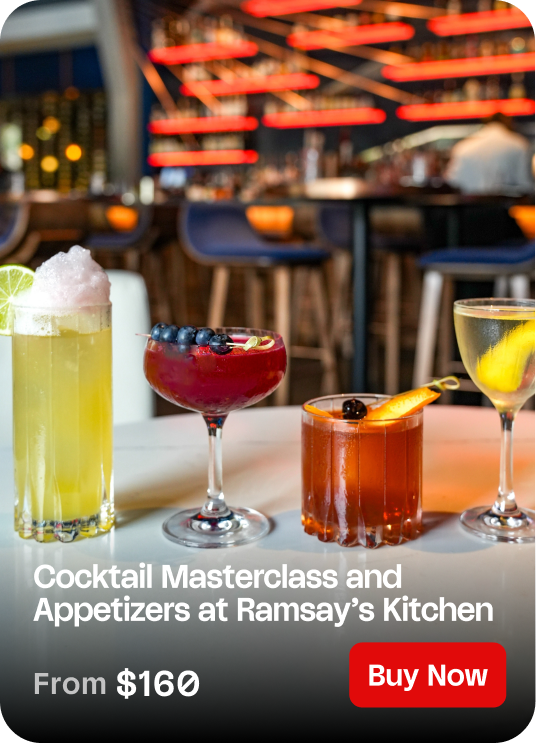 Cocktail Masterclass and Appetizers at Ramsay’s Kitchen