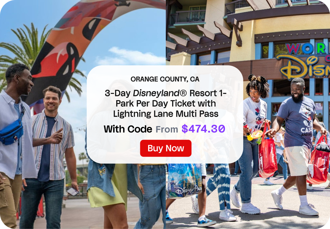 3-Day DISNEYLAND® Resort 1-Park Per Day Ticket with Lightning Lane Multi Pass