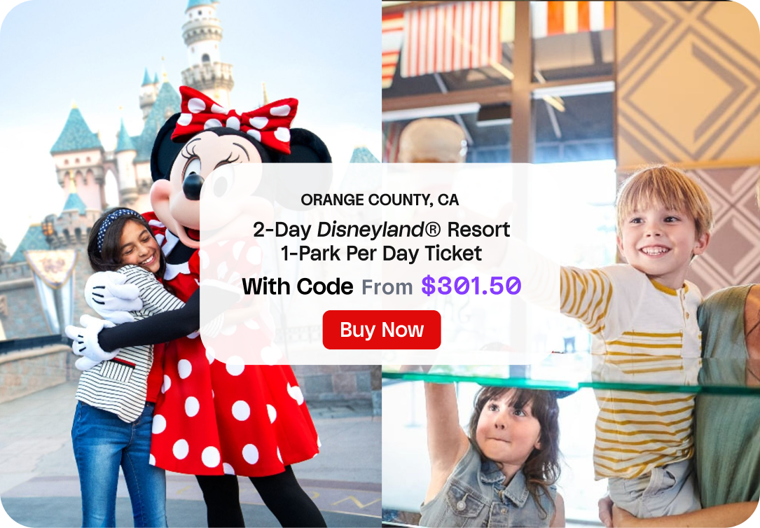 2-Day DISNEYLAND® Resort 1-Park Per Day Ticket