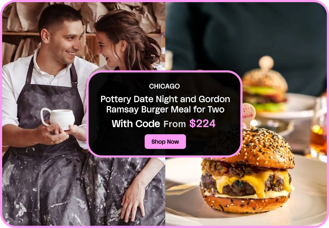 Pottery Date Night and Gordon Ramsay Burger Meal for Two