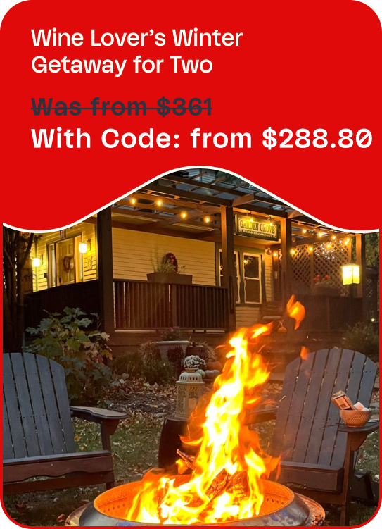 Wine Lover’s Winter Getaway for Two at Garden Grove Inn