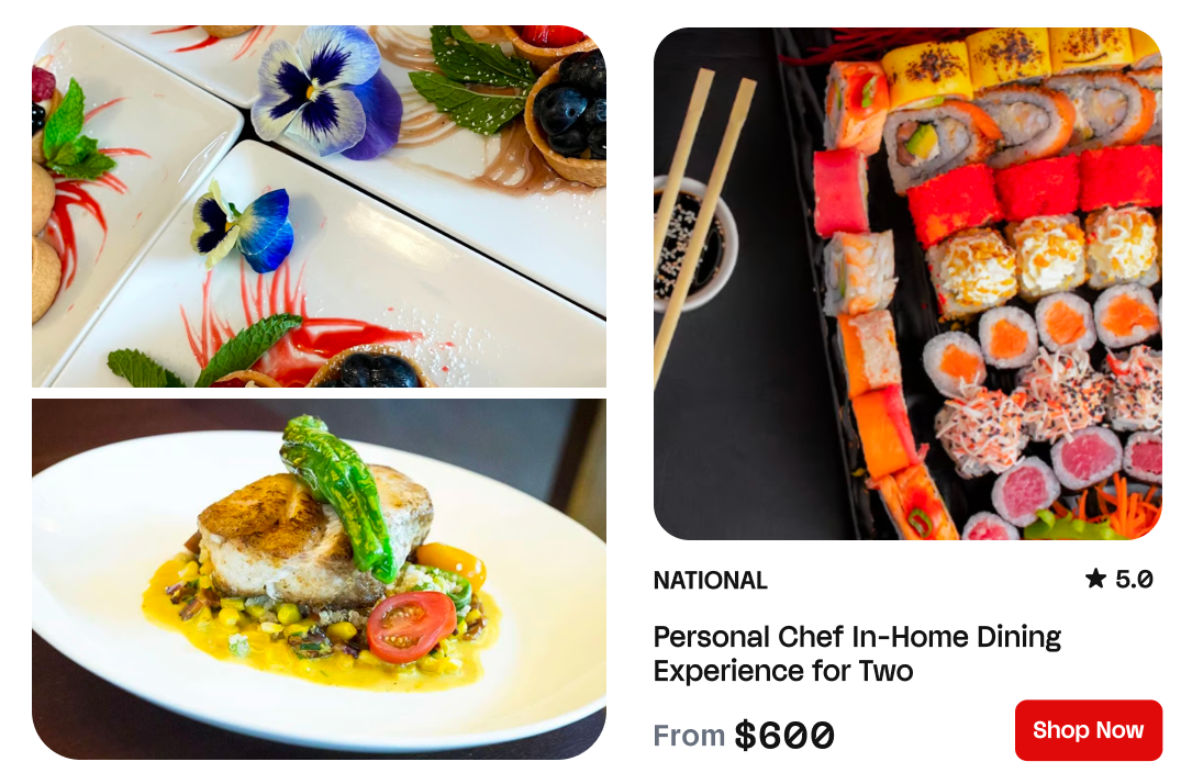 Personal Chef In-Home Dining Experience for Two Select States Nationwide