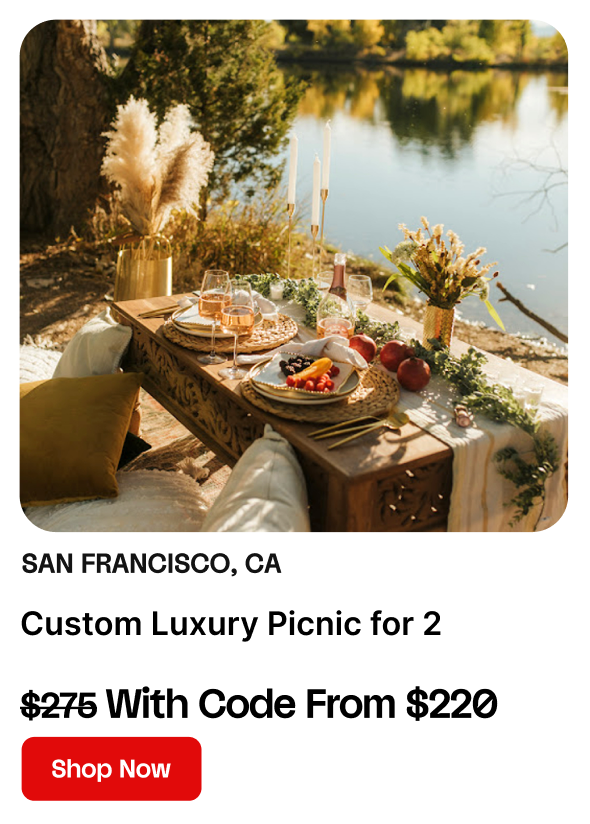 Custom Luxury Picnic for 2 in San Francisco