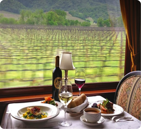 Napa Valley Wine Train: Gourmet Weekend Lunch in McKinstry Street Station