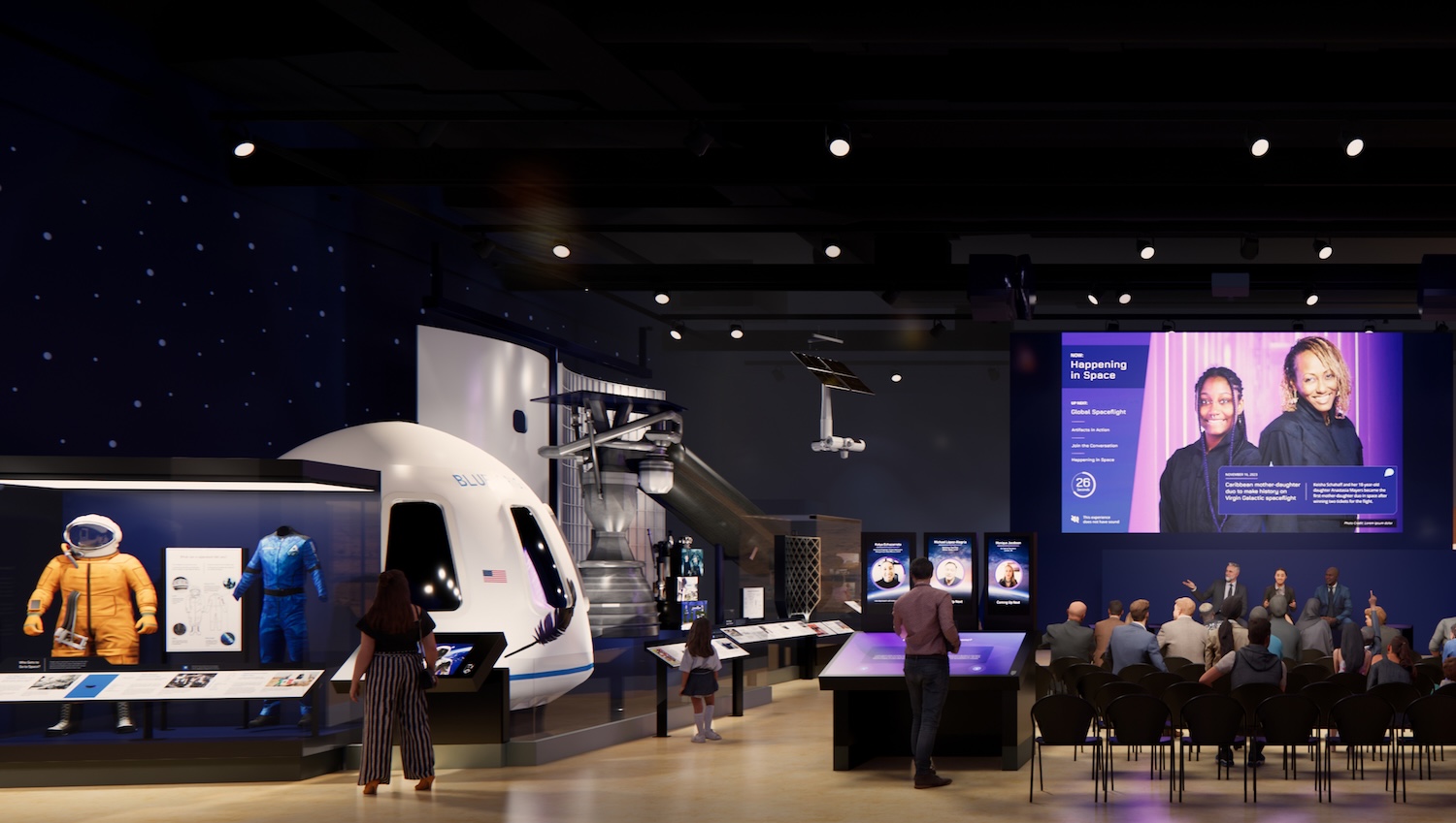 An artist's concept of the Futures in Space gallery.