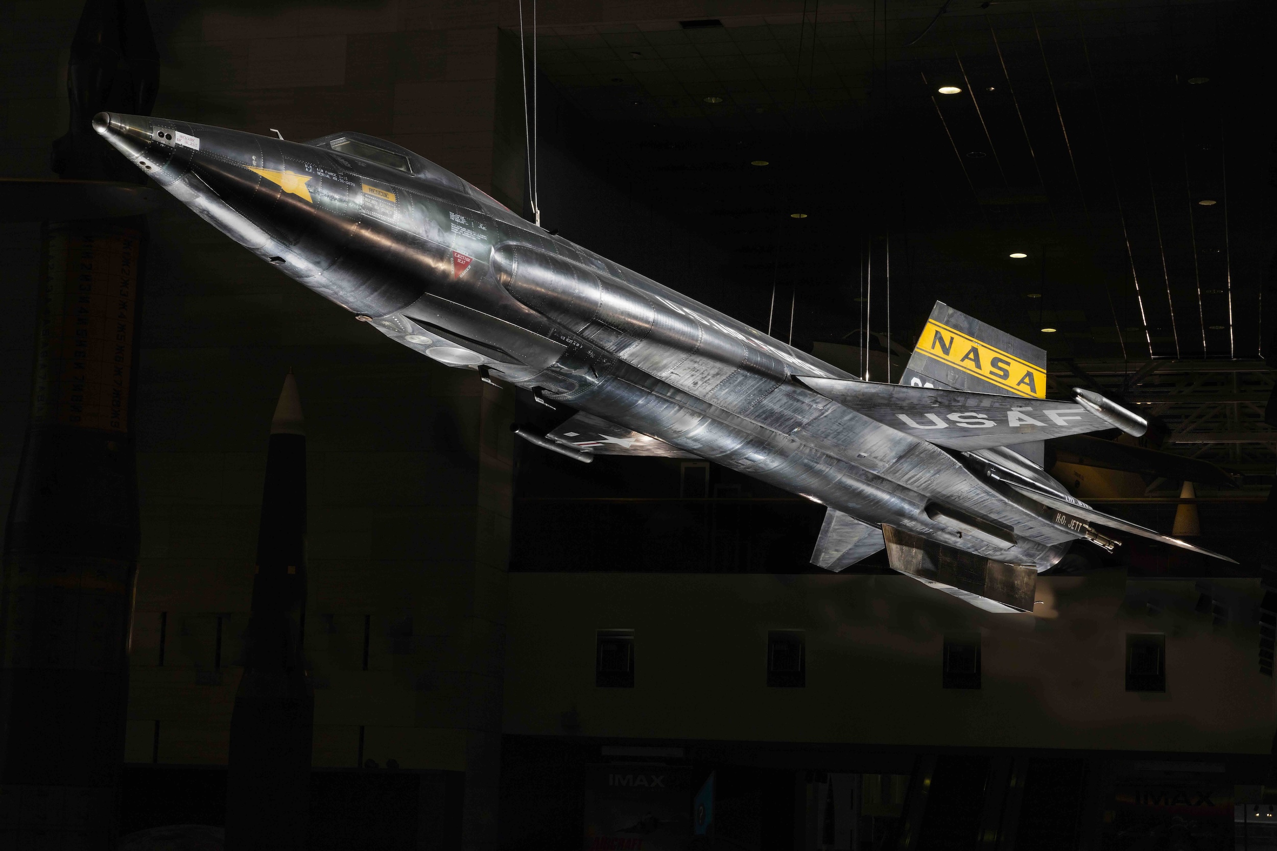 Black experimental aircraft.