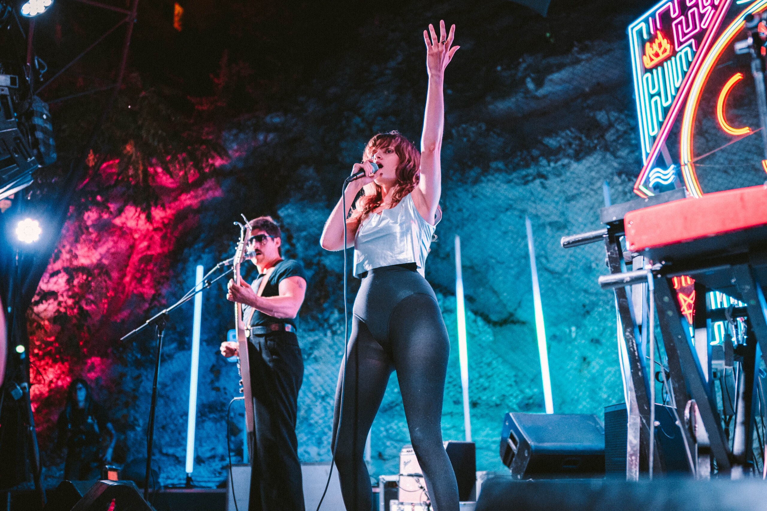Jane Leo on stage in Austin, Texas