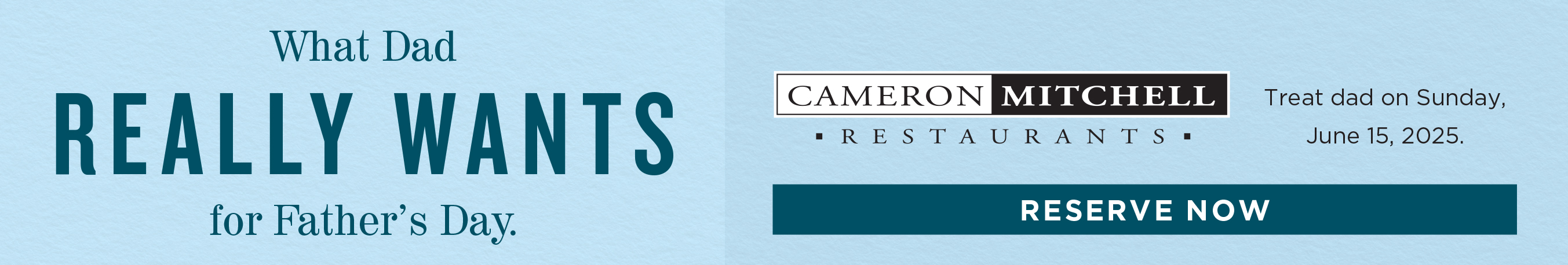 Graphic advertising Cameron Mitchell Restaurants
