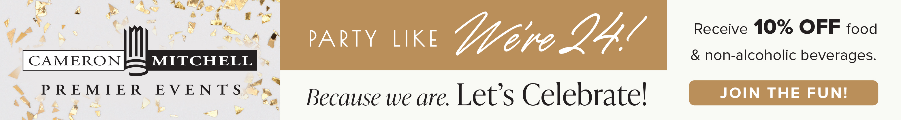 Graphic for Cameron Mitchell Restaurants promo