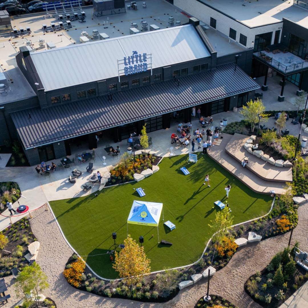Aerial image of the Little Grand Market