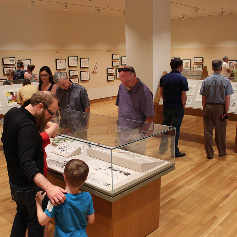 Image of people at the Billy Ireland Cartoon Library & Museum.