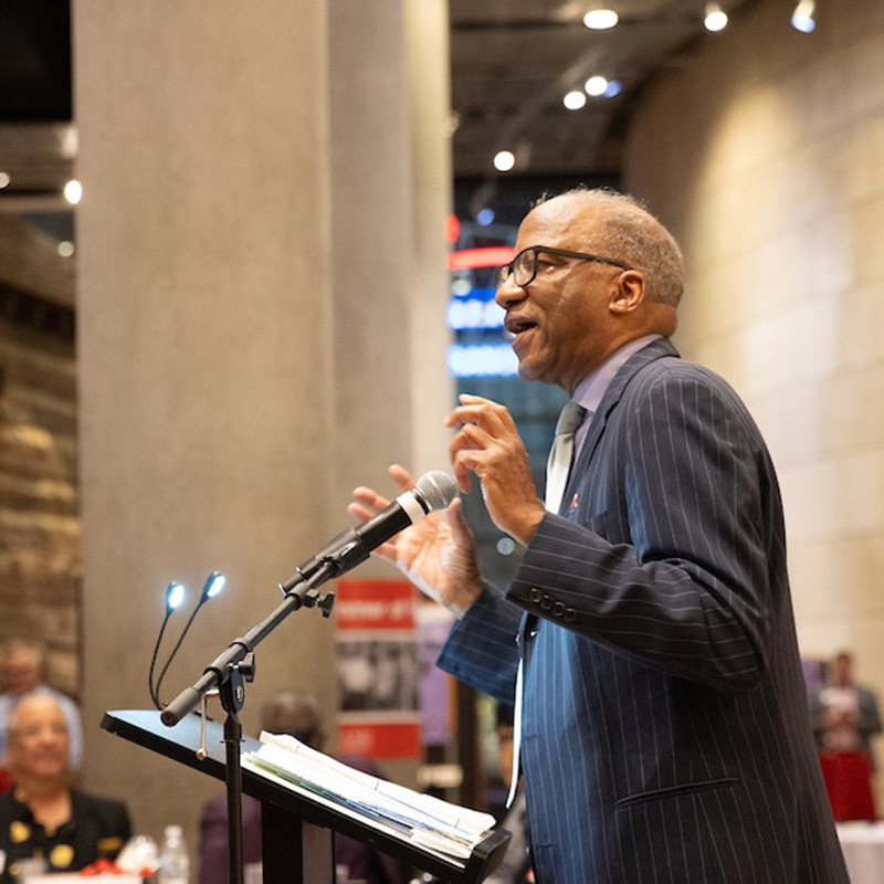 Image of Wil Haygood speaking at an event.