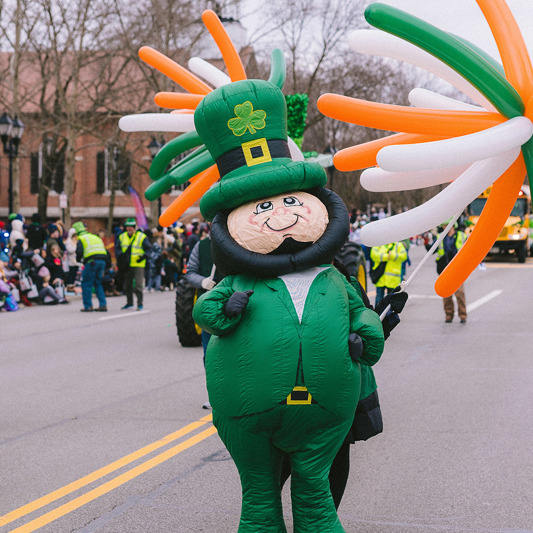 Image of inflatable leprechaun.