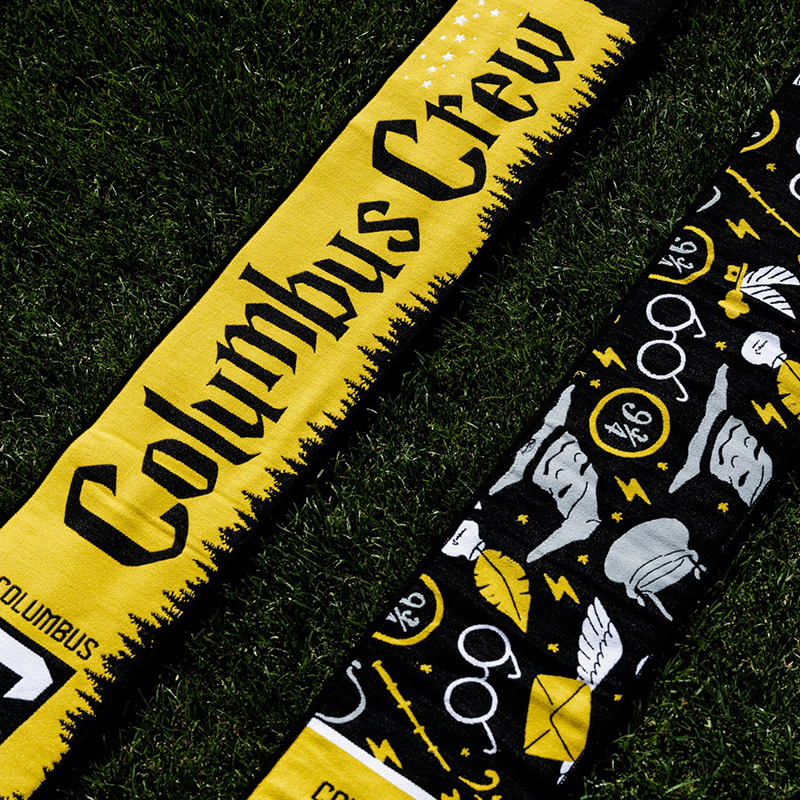 Image of Harry Potter-themed Columbus Crew scarf.