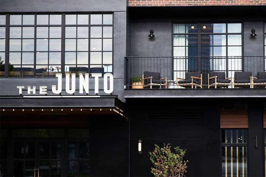Image of The Junto Hotel exterior.