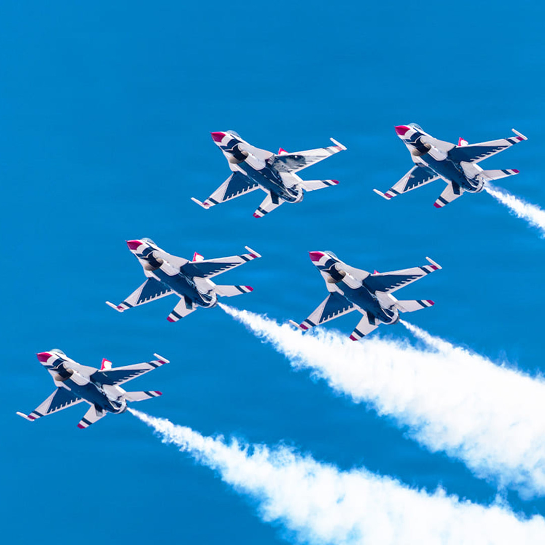Image of airplanes flying in formation.