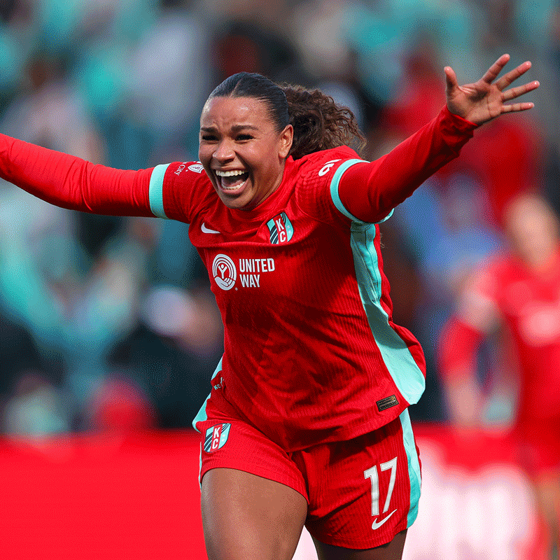 Images of NWSL players.