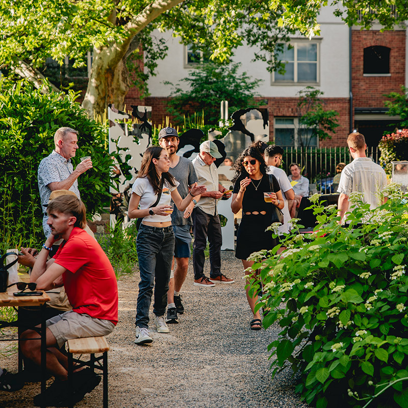 Images of attendees at the Columbus Museum of Art at The Pizzuti.