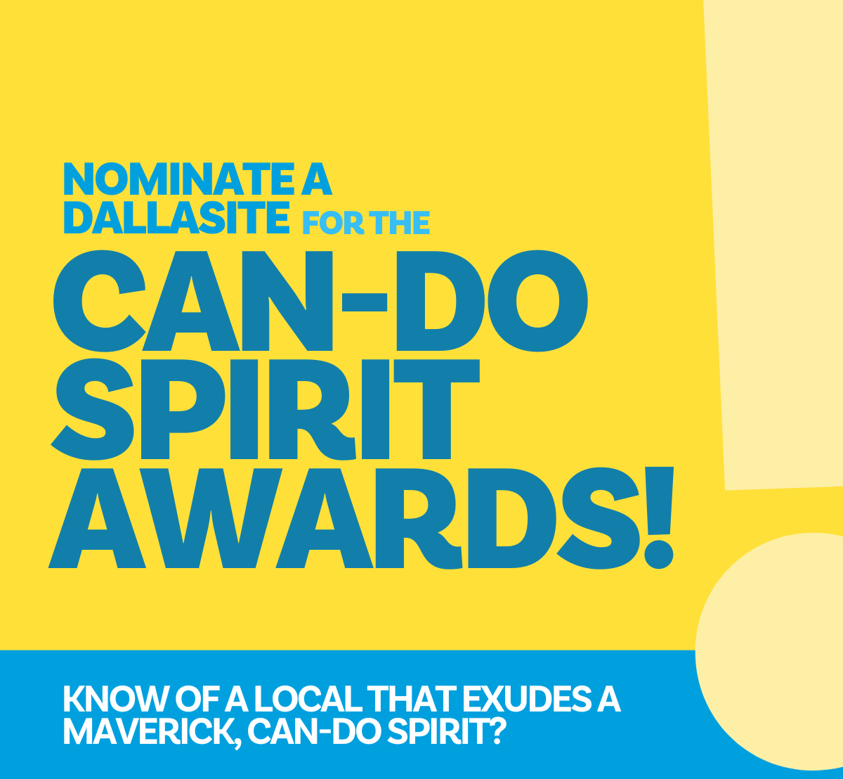 Nominate a Dallasite for the Can-Do Spirit Awards!