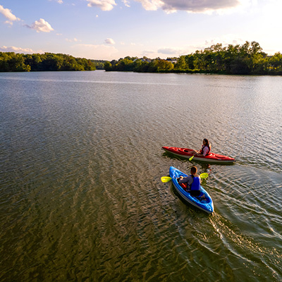 Kayaking on peaceful Sleeter Lake