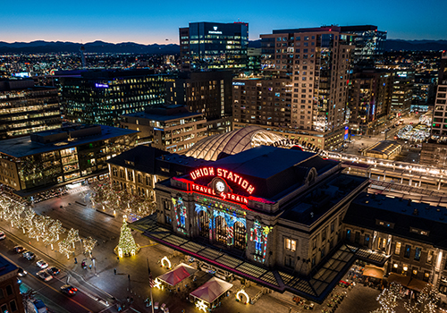 Denver Union Station Holiday Lights